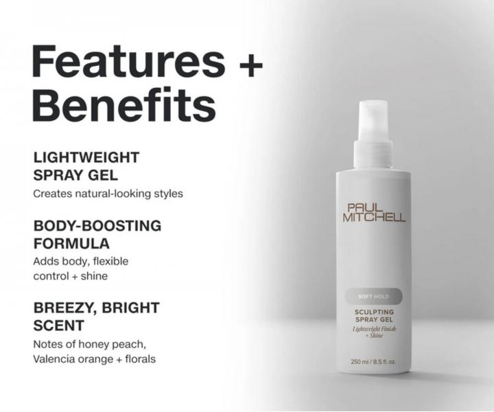 �el w sprayu zwi�kszaj�cy obj�to�� w�os�w Paul Mitchell Soft Hold Sculpting Spray Gel - 250 ml