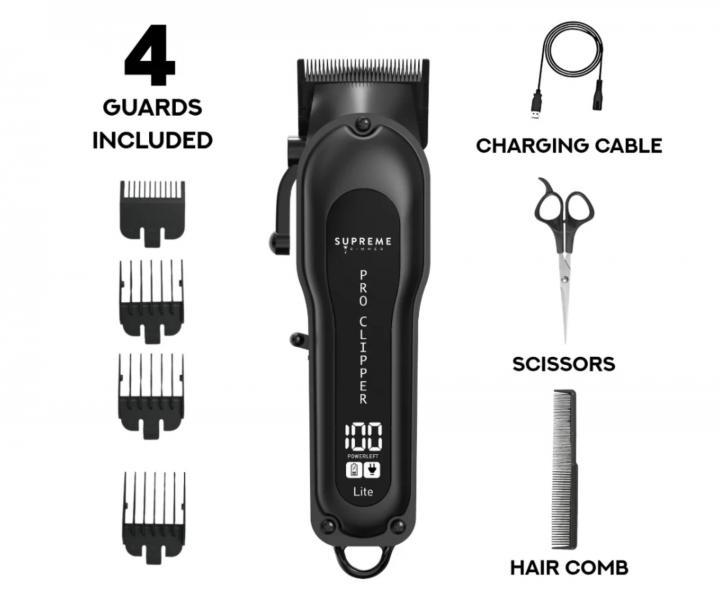 Profesjonalna maszynka do strzy�enia Supreme Trimmer Pro Clipper Lite STC5000 - czarna