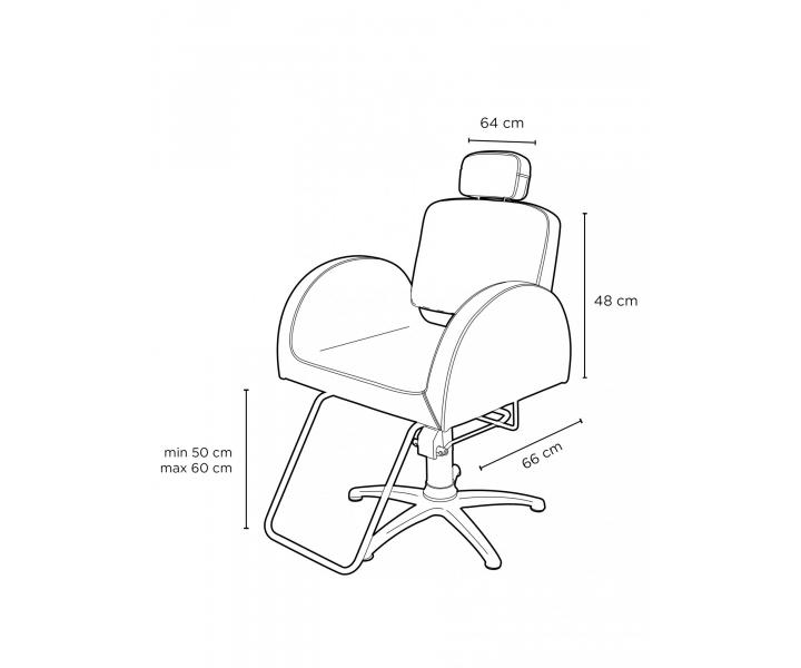 Fotel fryzjerski Original Best Buy Rhne - czarny - II. jako - rysy na metalowej czci oparcia