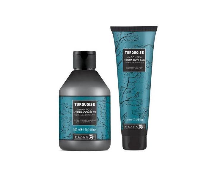 Zestaw upominkowy szampon i maska do wosw cienkich i osabionych Black Turquoise Hydra Complex