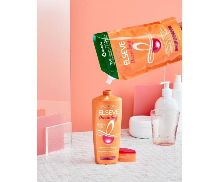 Szampon odbudowuj�cy do w�os�w zniszczonych Lor�al Paris Elseve Dream Long - 500 ml - zapas