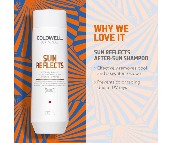 Zestaw podrny do wosw naraonych na dziaanie soca Goldwell Dualsenses Sun Reflects Travel Set + kosmetyczka gratis