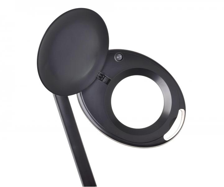 LED lampa z lup� na statywie oraz z uchwytem do blatu Weelko Mega+ Black - 5 dioptrii