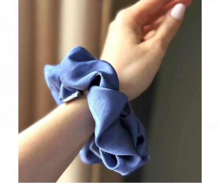 Ozdobna gumka do w�os�w z szyfonu Sister Young Scrunchie Lilu Steel Blue - stalowy niebieski