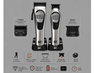 Zestaw profesjonalnej maszynki do strzy�enia i trymera Supreme Trimmer TORQ Kit Elite Set - chromowany