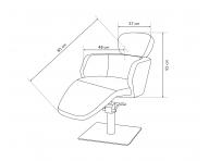 Fotel fryzjerski Sibel Ariana - ciemno szary
