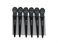 Klipsy do wosw karbonowe Hairway - 10 cm - 6 szt - czarne
