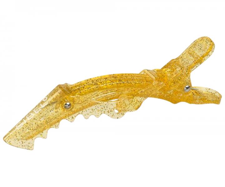 Klipsy do w�os�w Sibel Gator - 11 cm - 6 szt. - r�owe, ��te