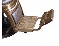 Fotel fryzjerski barberski Sibel Barburys Malone II - brzowy, mosidz patynowany