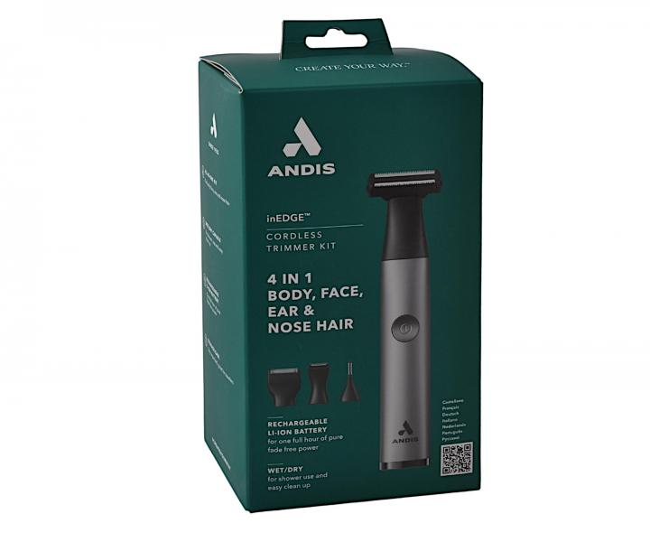 Multifunkcyjny trymer Andis inEdge Cordless Trimmer Kit 560584 - szary