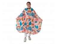 Peleryna fryzjerska do strzyenia wosw Eurostil Professional - safari - metalowy haczyk