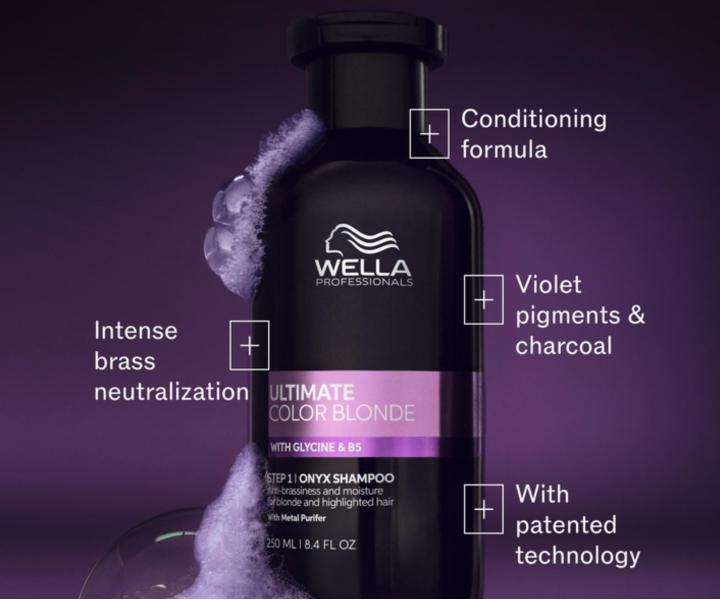 Szampon neutralizuj�cy do w�os�w blond i z pasemkami Wella Professional Ultimate Color Blonde Onyx Shampoo - 250 ml