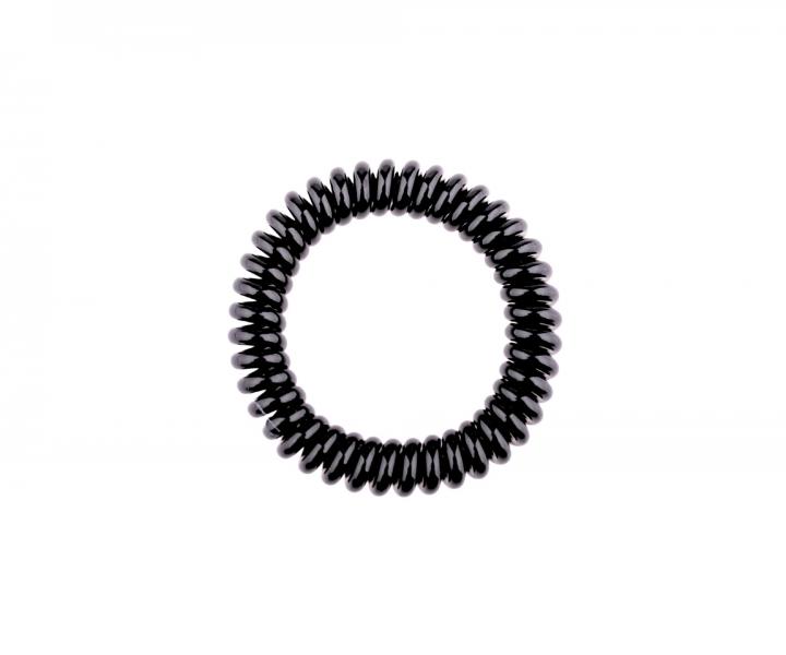 Gumka do wosw spiralka cienka Invisibobble Slim Premium True Black - czarna - 3 szt.