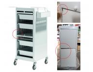 Pomocnik fryzjerski z drzwiczkami Sibel Discrete - kremowy - II. jako�� - niefunkcjonuj�ce dolne drzwiczki