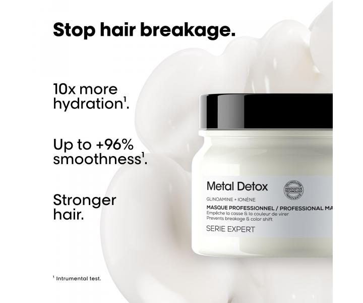 Maska do w�os�w farbowanych i zniszczonych Lor�al Professionnel Serie Expert Metal Detox - 150 ml