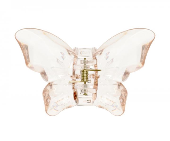 Klamra do wosw Invisibobble Clipstar Diamond Butterfly - koralowa przeroczysta