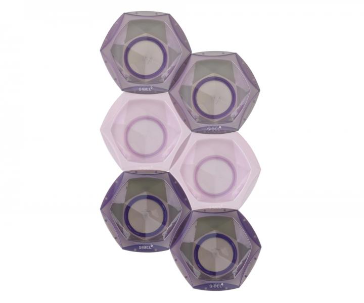 Zestaw kolorowych misek do mieszania farb fryzjerskich Sibel Mish'Mash - 6 szt