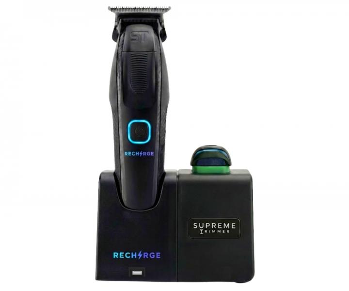 Profesjonalny trymer do w�os�w z wymiennymi akumulatorami Supreme Trimmer Recharge ST777 - czarny