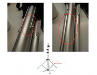 Statyw teleskopowy do g��wki treningowej fryzjerskiej Sibel - przeno�ny - II. jako�� - wady na powierzchni