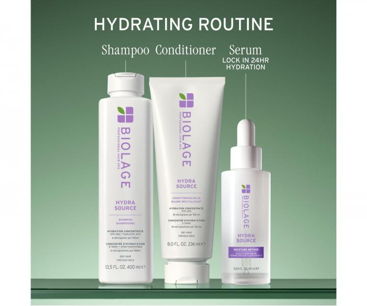 Lekkie serum nawil�aj�ce do w�os�w i sk�ry g�owy Biolage Hydra Source Moisture Method Scalp & Hair Serum - 90 ml