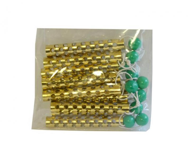 Metalowe wa�ki do w�os�w z kuleczk� Duko - �rednica 11 mm - 10 szt - z�ote