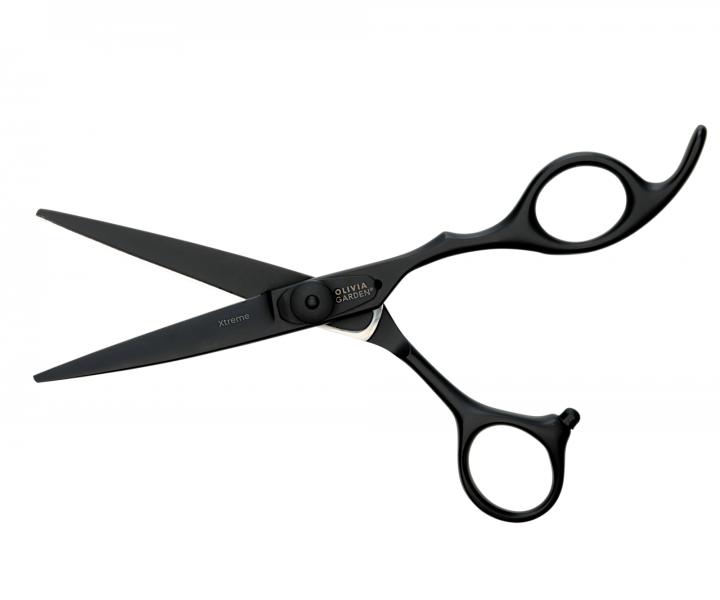 Zestaw noyczek fryzjerskich 5,75" i degawek 6,35" Olivia Garden Xtreme Matt Black Edition