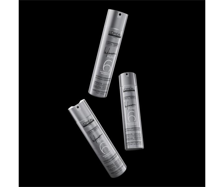 Hypoalergiczny lakier do w�os�w lekko utrwalaj�cy Lor�al Professionnel Infinium Pure Soft - 300 ml