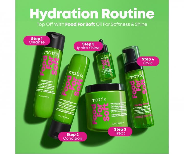 Pianka ekstra nawil�aj�ca i nadaj�ca obj�to�� do w�os�w suchych Matrix Food For Soft XXL Big 'N Soft - 200 ml