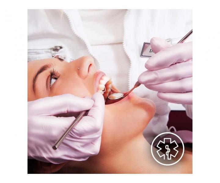 Rkawiczki nitrylowe Espeon Nitril Sparkle - 100 szt - rowe perowe - S