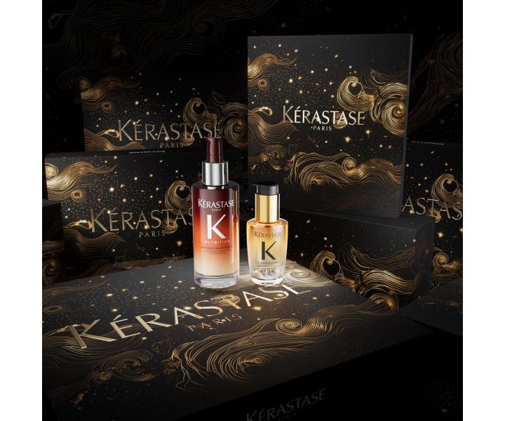 Zestaw upominkowy z olejkiem i serum na noc do w�os�w suchych K�rastase Iconics