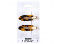 Spinki do w�os�w Sister Young Lily Makeup Hair Clips Set - 6 cm - 2 szt. - wz�r w panterk�