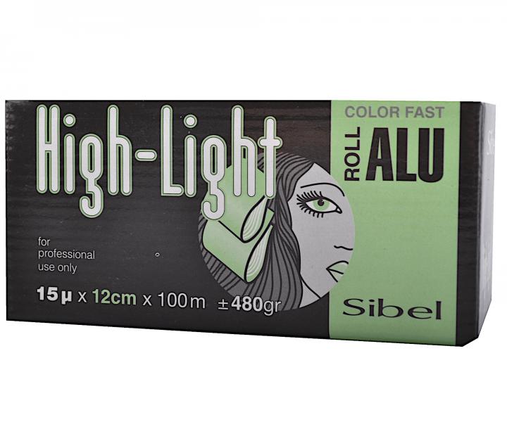 Profesjonalna folia fryzjerska aluminiowa Sibel - 15 mikronw - 100 m - zielona