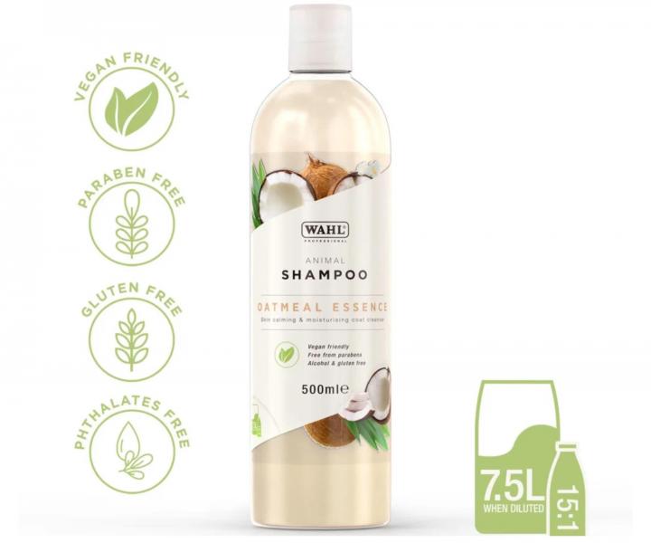 Delikatny szampon do wra�liwej sk�ry zwierz�t Wahl Professional Animal Shampoo Oatmeal Essence - 500 ml - koncentrat