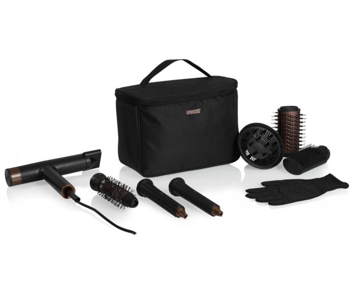 Wielofunkcyjna suszarko-lok�wka do w�os�w z siedmioma nasadkami Princess Airstyler Pro - 2000 W - czarna