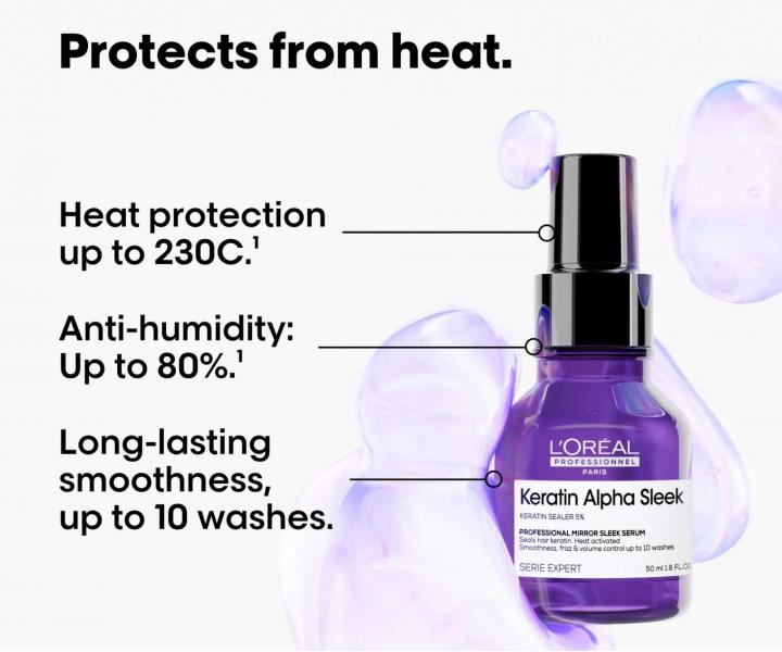 Serum termoochronne wyg�adzaj�ce w�osy pusz�ce si� Lor�al Professionnel Serie Expert Keratin Alpha Sleek Mirror Serum - 50 ml