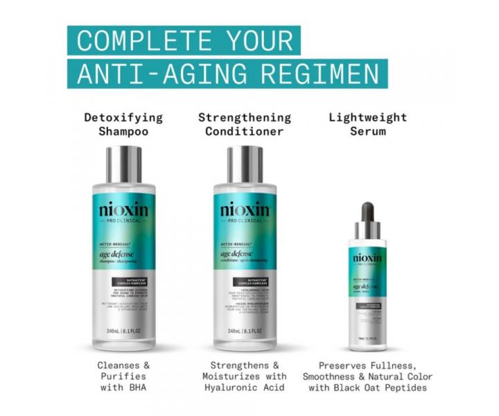 Szampon detoksykacyjny przeciw starzeniu si� sk�ry g�owy Nioxin Age Defense Shampoo - 240 ml