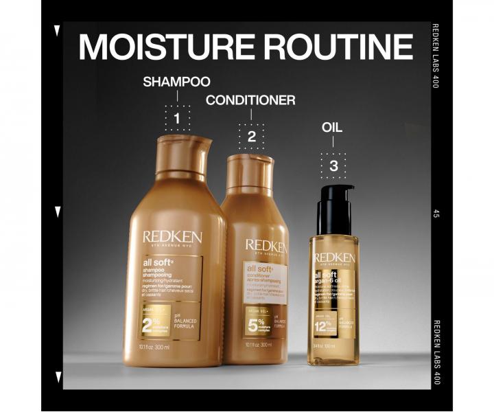 Zestaw upominkowy od�ywczy do w�os�w suchych i �amliwych Redken All Soft Argan Kit