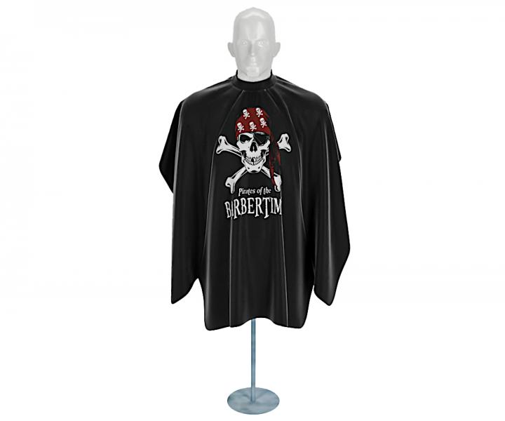 Mska peleryna do strzyenia wosw i brody Barbertime Black Pro Barber Cape XL - czarna