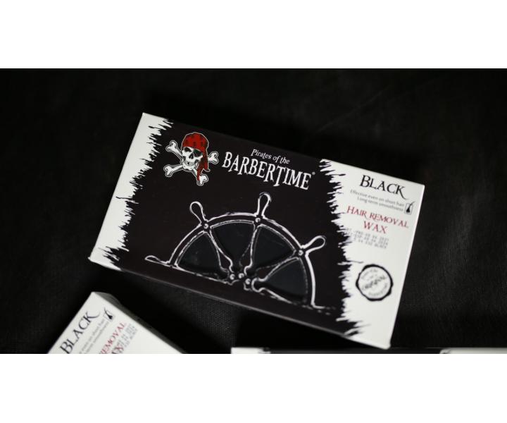 Wosk do depilacji Pirates of the Barbertime Hard Removal Wax Black - czarny - 500 g