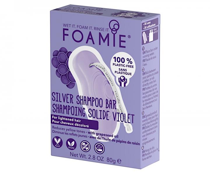 Szampon w kostce do w�os�w blond i rozja�nianych Foamie Shampoo Bar Silver Linings - 80 g
