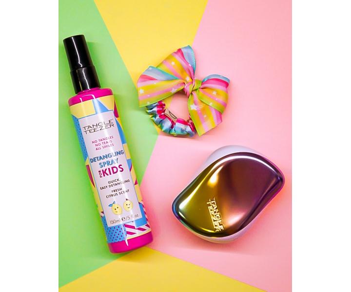 Szczotka do rozczesywania w�os�w Tangle Teezer Compact Styler Pearlescent Matte Chrome - t�czowa