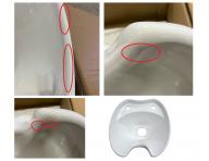 Umywalka ceramiczna do myjni fryzjerskiej Detail - biaa - II. jako - rysy na ceramice