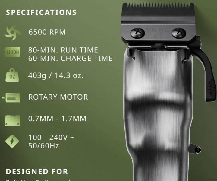 Profesjonalna maszynka do strzy�enia Wahl Professional Legend+ Cord/Cordless Clipper 3030832 - oliwkowa - edycja limitowana