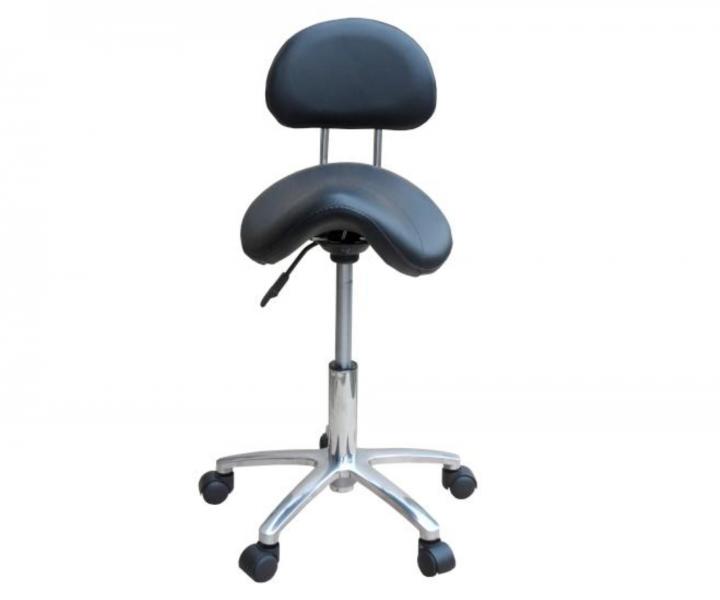 Taboret na k�kach z oparciem Detail T2- czarny (38)