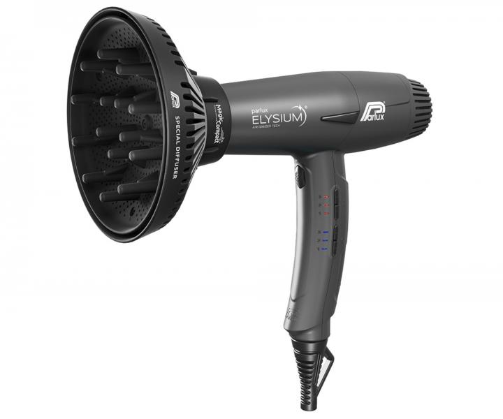 Profesjonalna suszarka do wosw z dyfuzorem Parlux Elysium Titanium Grey - 2300 W - szara metaliczna