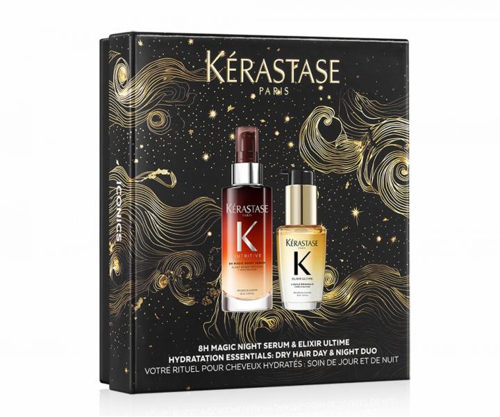 Zestaw upominkowy z olejkiem i serum na noc do w�os�w suchych K�rastase Iconics