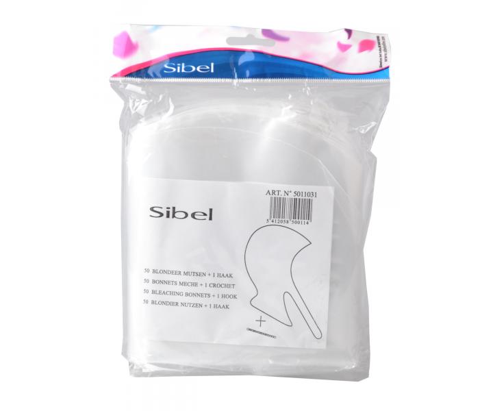 Jednorazowy czepek do pasemek Sibel - 50 szt + haczyk gratis