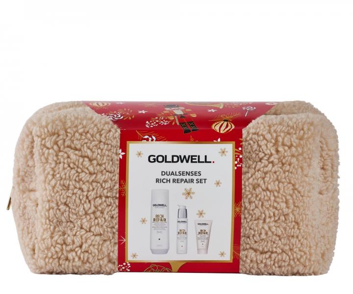 Zestaw upominkowy do wosw suchych Goldwell Dualsenses Rich Repair Set + kosmetyczka gratis