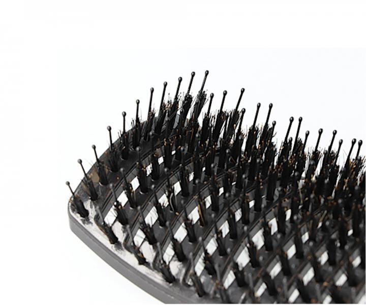Szczotka do wosw z wosia dzika i nylonowego Eurostil Professional - czarna