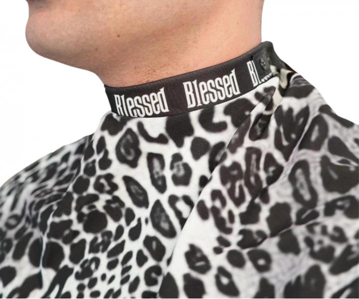 Peleryna mska do strzyenia wosw i brody Blessed Black Leopard